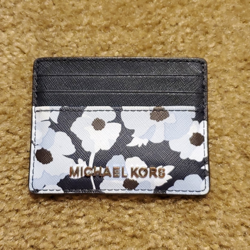 Floral patterned Michael Kors card holder